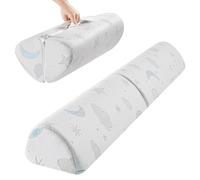 Kohentact Barrera de Cama para Niños - Protector de Espuma Único en Forma de Semi-Gota con Agarre Antideslizante, Funda Transpirable, Impermeable y Lavable, Ahorro de Espacio, para Niños y Ancianos