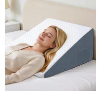 Kohentact Cojín Cuña Antireflujo, Anti-Ronquidos y Dolor de Espalda - Almohada Triangular Ergonómica de Espuma Viscoelástica con Funda de Jacquard Lavable, Soporte Elevado Postoperatorio y para Dormir