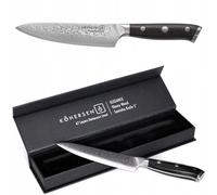 Kohersen Cuchillo de Cocina Elegance Madera Hojas de Acero Inoxidable de Estilo Damasco
