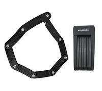 KOHLBURG ligero y pequeño candado plegable - 690 g de peso y 70 cm de largo - Candado de bicicleta seguro hecho de acero endurecido para e-bike y bicicleta con soporte
