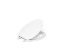 Kohler 20110-0 Asiento de Inodoro Alargado con Parachoques herméticos, Cierre silencioso, Hardware de fijación, bisagras de liberación rápida, Blanco, Elongated