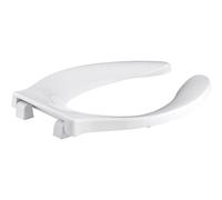 Kohler K-4731-GC-0 Stronghold - Asiento de inodoro alargado con bisagra de cierre silencioso, color blanco