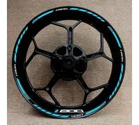 KOHLLS para Motocicleta Z800 Pegatina para Cubo Rueda Interior Y Exterior De 17 Pulgadas Llanta Decorativa Pegatina Reflectante Impermeable Borde de la Etiqueta engomada(Color 8)
