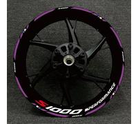 KOHLLS Pegatina De Borde Exterior para Ruedas Delanteras Y Traseras De Motocicleta Calcomanías De Rueda De Rayas Reflectantes para S1000XR S1000R RR Borde de la Etiqueta engomada(R)