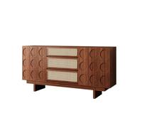 KOHUS Aparador con Aparador Chino de Madera Maciza, Armario de Almacenamiento de ratán for el hogar, Armario Decorativo for Sala de Estar con cajones Mueble Buffet(B)