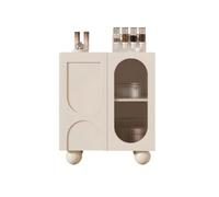 KOHUS Aparador con Aparador De Pared De Estilo Crema Simple Y Moderno, Mueble De Almacenamiento For Sala De Estar, Mueble For Té, Mueble For El Hogar Mueble Buffet(S:80CMX40CMX86CM)