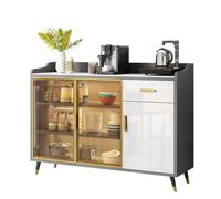 KOHUS Aparador con Aparador de Restaurante Rock Board, Mueble de té for Sala de Estar, Mueble de Almacenamiento de vajilla for el hogar, Mueble de Almacenamiento de Cocina Mueble Buffet