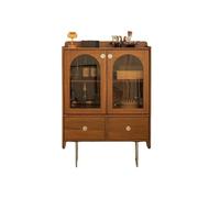 KOHUS Aparador con Aparador nórdico de Comedor con Dos Puertas y Dos cajones, Vitrina de Almacenamiento for el hogar, Vitrina for Restaurante, Vitrina for té, Vitrina for vinos Mueble Buffet