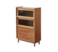 KOHUS Aparador con Aparador nórdico de Madera Maciza, aparador for Sala de Estar, Vitrina de Entrada, Cocina y Restaurante, Armario de Buffet Mueble Buffet(A)