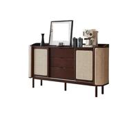 KOHUS Aparador con Aparador Retro de Madera Maciza, Mueble de Vino for el hogar, Cocina, bufé, Almacenamiento en habitación con cajón Mueble Buffet(A)
