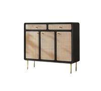 KOHUS Aparador con Aparador Retro de Madera Maciza, Zapatero for Entrada de la casa, bufé con Patas de Metal, Adecuado for cafeterías y restaurantes Mueble Buffet(C)