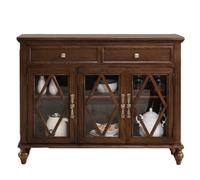 KOHUS Aparador con Gabinete de Almacenamiento Multifuncional Retro, aparador de Madera con Puerta, gabinete de Buffet Adecuado for cafeterías y hogares Mueble Buffet(S:120x36x92cm)