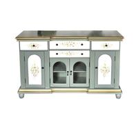 KOHUS Aparador con Tablero de Madera for aparador de Campo, Almacenamiento artístico for Vino, gabinete for té, Mesa Consola de Comedor montada en la Pared Mueble Buffet