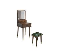 KOHUS Espejo De Tocador con Luces Y Juego De Mesa Descripción de tocador Tocador de Escritorio Multifuncional Descripción de Damas Modernas Tocador Adolescente con Espejo Y Taburete