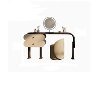 KOHUS Espejo De Tocador con Luces Y Juego De Mesa Dressing Table Bedroom Bed End Dressing Table, Modern Bedside Storage Dressing Table Tocador Adolescente con Espejo Y Taburete