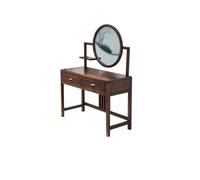 KOHUS Espejo De Tocador con Luces Y Juego De Mesa Tocador Chino de Madera, tocador de Dormitorio, Almacenamiento con Espejo Tocador Adolescente con Espejo Y Taburete