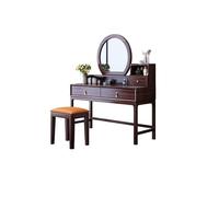 KOHUS Espejo De Tocador con Luces Y Juego De Mesa Tocador de Madera, Almacenamiento, Mesa de Maquillaje for Dormitorio, hogar Moderno, Escritorio Tocador Adolescente con Espejo Y Taburete