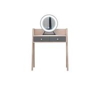 KOHUS Espejo De Tocador con Luces Y Juego De Mesa Tocador de Madera Registro de Dormitorio Pequeño apartamento Tocador Escritorio Tocador Adolescente con Espejo Y Taburete