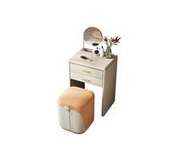 KOHUS Espejo De Tocador con Luces Y Juego De Mesa Tocador de tocador de Escritorio Damas de Moda Tocador Adolescente con Espejo Y Taburete