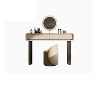 KOHUS Espejo De Tocador con Luces Y Juego De Mesa Tocador Dormitorio Cama Extremo Tocador Mesita de Noche Almacenamiento Tocador Escritorio Tocador Adolescente con Espejo Y Taburete