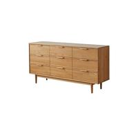 KOHUS Mesa de Entrada Minimalista de Madera Maciza de Cerezo de 160 x 40 x 80 cm, Mueble de Almacenamiento for Sala de Estar.