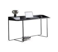 KOHUS Mesa de escritorio para computadora de 120/140/160 cm, escritorio simple de oficina, mesa de computadora para el hogar, marco de hierro grueso, escritorio de estudio, mesa de estudio, estación