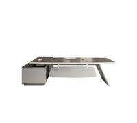 KOHUS Mesa de Escritorio para Computadora Escritorio De Computadora Grande Moderno, Escritorio De Presidente Y Gerente con Gabinete Lateral, Escritorio De Jefe Escritorio de Estudio para Dormitorio