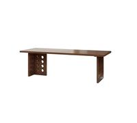 KOHUS Mesa de Escritorio para Computadora - Escritorio ejecutivo de madera maciza, simple escritorio individual para computadora, muebles modernos adecuados para negocios y hogar, escritorio de