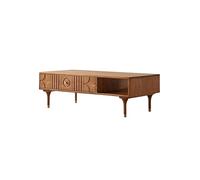 KOHUS Mesas Auxiliares Pequeñas para Dormitorio Mesa Central de Madera Maciza Estilo Vintage 120x60x40cm para Salón de Descanso Café Terraza Mesa de Centro para Sala de Estar