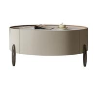 KOHUS Mesas auxiliares pequeñas para dormitorio, mesa de café personalizada con losa de roca, mesa de té, sala de estar, luz para el hogar, decoración de lujo, mesa de té redonda para sala de estar