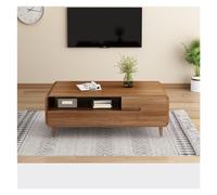 KOHUS Mesas auxiliares pequeñas para Dormitorio Mesa de Centro de Esquina Redondeada de Madera Maciza for Sala de Estar, hogar, Chino, Mesa de Centro pequeña y Sencilla Moderna for Sala de Esta