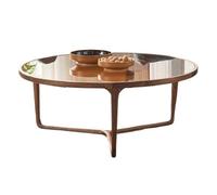 KOHUS Mesas Auxiliares Pequeñas para Dormitorio Mesa de Centro Redonda nórdica Sencilla de Madera for Sala de Estar, sofá de Vidrio, Mesa Redonda combinada Mesa de Centro para Sala de Estar(108cm)