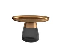 KOHUS Mesas Auxiliares Pequeñas para Dormitorio Mesa de Centro Sala de Estar Hogar Mesa de té Redonda Balcón Mesa pequeña Muebles de combinación de Vidrio Simple Mesa de Centro para Sala de Estar(A)