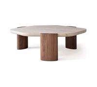 KOHUS Mesas Auxiliares Pequeñas para Dormitorio Mesa de té de Madera Maciza Poligonal Retro con diseño Creativo for la Sala de Estar de un apartamento pequeño Mesa de Centro para Sala de Estar