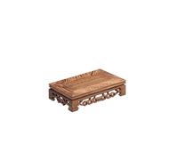 KOHUS Soporte para Bonsáis Base De Piedra Extraña, Adornos Tallados En Madera Maciza, Flor Rectangular, Estatua De Buda Bonsái, Jarrón, Soporte De Madera De Piedra Estante para Plantas en Maceta