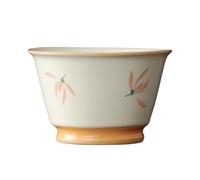 KOHUS Taza de té Taza de té de orquídeas de cerámica pintada a mano, taza de té Personal, juego de té de Kung Fu, cocina de estudio Contenedor de Remojo