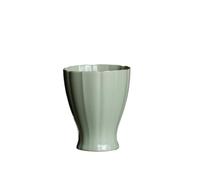 KOHUS Taza de té Taza de té hecha a mano con diseño Vertical, juego de té de cerámica Kung Fu, taza de té de gran capacidad Contenedor de Remojo(A)