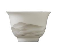 KOHUS Taza de té Taza de té pequeña creativa hecha a mano de porcelana blanca, taza de té de Kung Fu for el hogar, taza de té for beber Contenedor de Remojo