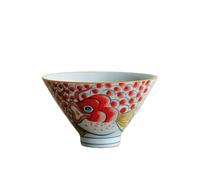 KOHUS Taza de té Taza de té pintada a mano pura for el hogar, taza individual de té de cerámica, taza de té de arte chino, taza de té de viaje Kung Fu Contenedor de Remojo(A)