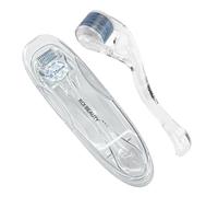 KOI BEAUTY Derma Roller 1.0 Para La barba y el cabello crecen, 540 agujas de Acero inoxidable, Microneedling Roller para hombres y mujeres, Azul transparente barba Roller, Microneedle Roller