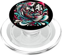 Koi Carp tee Japonés Fish Kanji Graffiti Estilo Japón Amante PopSockets PopGrip para MagSafe