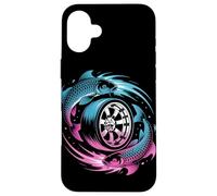 Koi Drift Racing Wheel Art Streetwear Cultura Japonesa Carcasa para iPhone 16 Plus