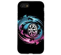 Koi Drift Racing Wheel Art Streetwear Cultura Japonesa Carcasa para iPhone SE (2020) / 7/8