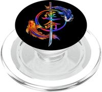 Koi Fish Balance Katana Arte Japonés Ilustración PopSockets PopGrip para MagSafe