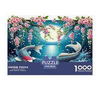 Koi Fish Extreme Difficulty 1000 Piece Puzzle - Educational Art Game for Adults and Kids 12+ 38x26cm/1000pcs