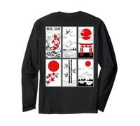 Koi Fish Japanese Art Zen Waves and Red Sun Manga Larga