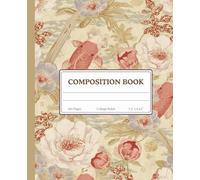 Koi Fish Peony Composition Notebook: 200 Page College Ruled Japanese Aesthetic Floral Journal for Notes, School, Work, Writing & Stationery Lovers (7.5 x 9.25)