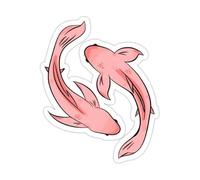 Koi Fish_Sticker - Vinilo adhesivo para parachoques de coche, botella de agua, vasos, portátil, impermeable, 5 pulgadas