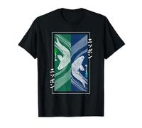 Koi Fish Yin-Yang Japonés Ukiyo-e Estilo Vintage Tradicional Camiseta