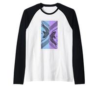 Koi Fish Yin-Yang Japonés Ukiyo-e Estilo Vintage Tradicional Camiseta Manga Raglan